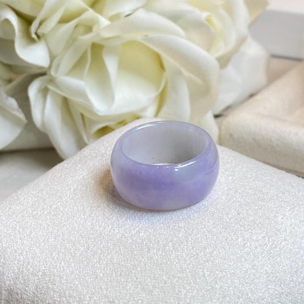 US 9.5 Gransky Handmade Genuine Purple Jadeite Type A Purple Jade Ring
