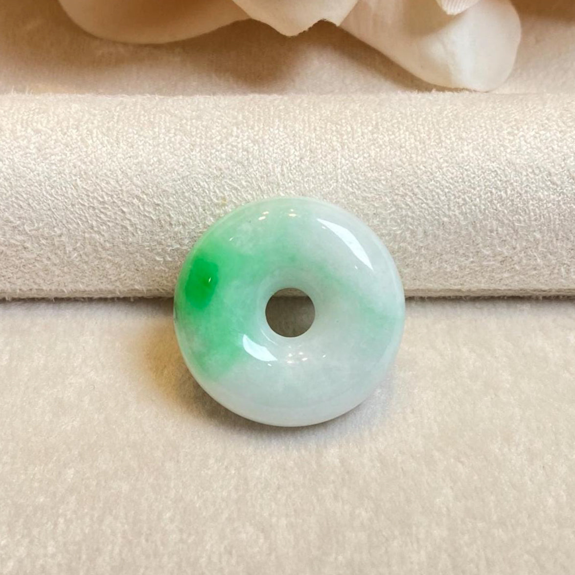 Bright Apple Green Burmese Jade Donut Pendant - 5 Unique Variants