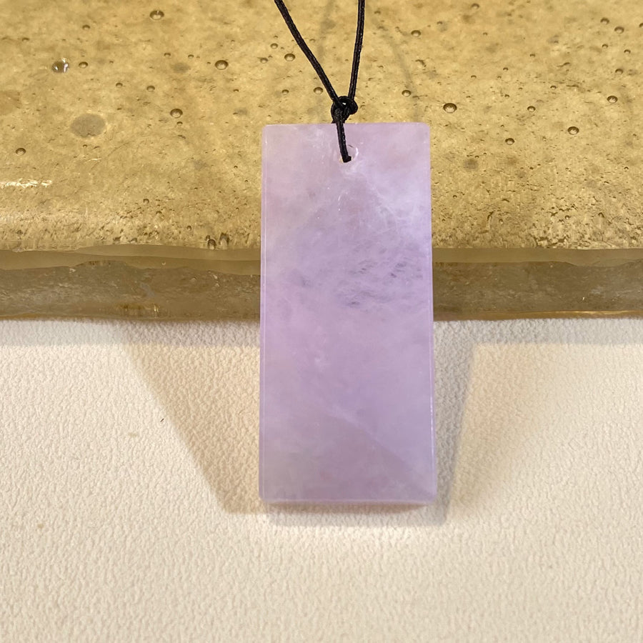 Gransky Dainty Purple Jade Rectangular Pendant