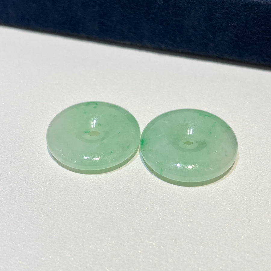 20mm Apple Green Jade Disc Pendent
