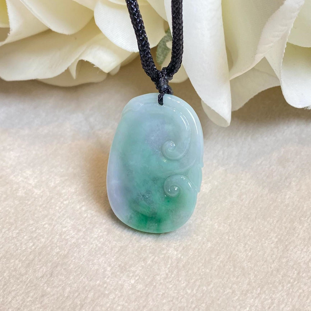 Ruyi Green Jade Pendant – Natural Burmese Jadeite