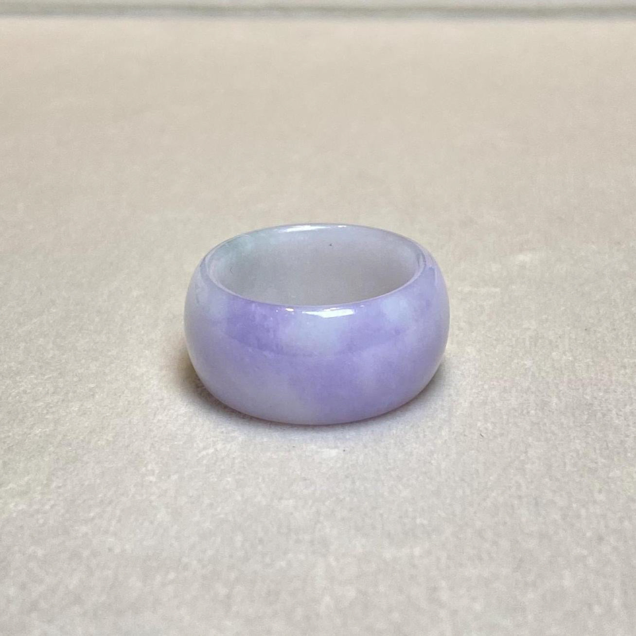 US 9.5 Gransky Handmade Genuine Purple Jadeite Type A Purple Jade Ring