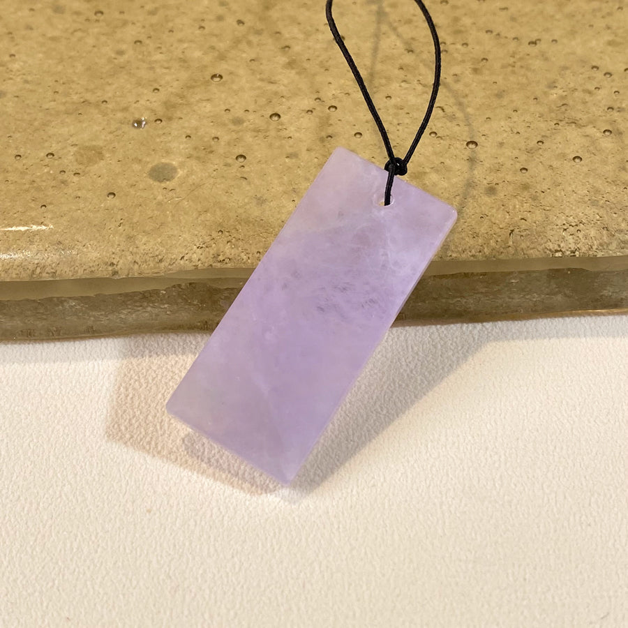 Gransky Dainty Purple Jade Rectangular Pendant