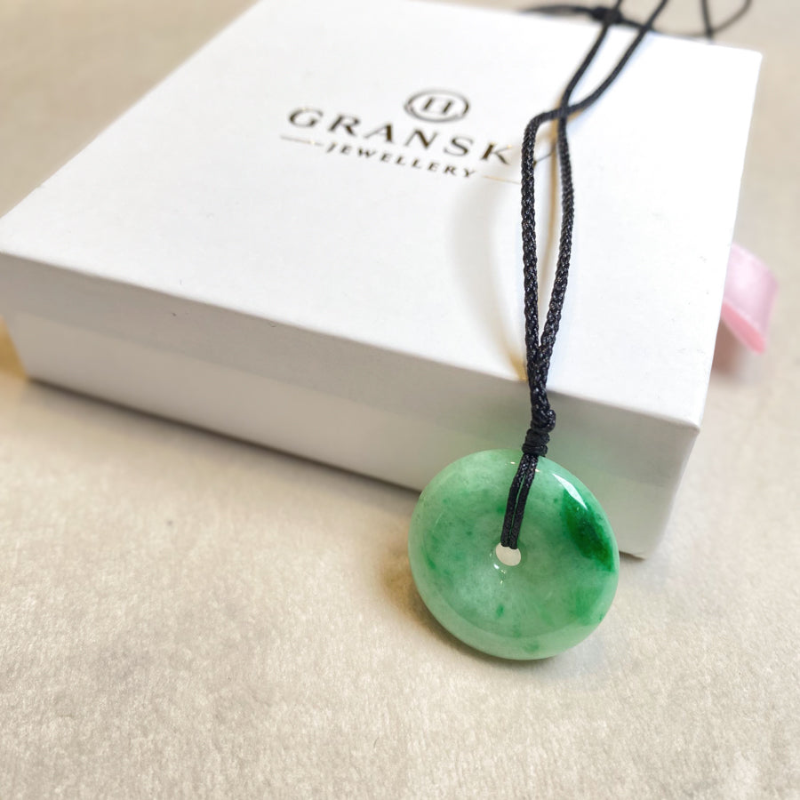 Gransky Jewellery Apple Green Type-A Jadeite Round Disc Pendant - 24.2mm