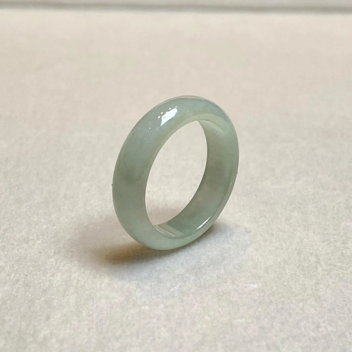 Size 7.75 & 8 Green and Brown Jade Saddle Ring - Natural Type-A Burmese Jade