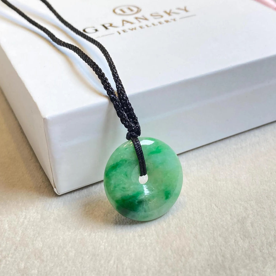Gransky Jewellery Apple Green Type-A Jadeite Round Disc Pendant - 21.5mm