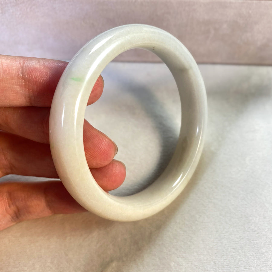 57.0mm Natural Jadeite Real Jade Round Bangle Bracelet
