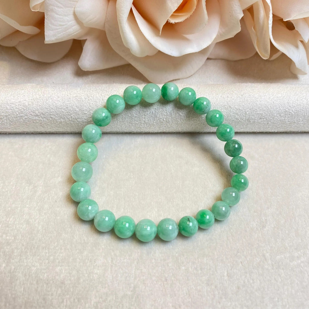 Apple Green Jade Bracelet, Jade Bracelet, Natural Lovely Bright Green, Genuine Burmese Jade