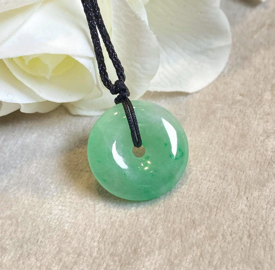 Gransky Jewellery Apple Green Type-A Jadeite Round Disc Pendant - 21.6mm