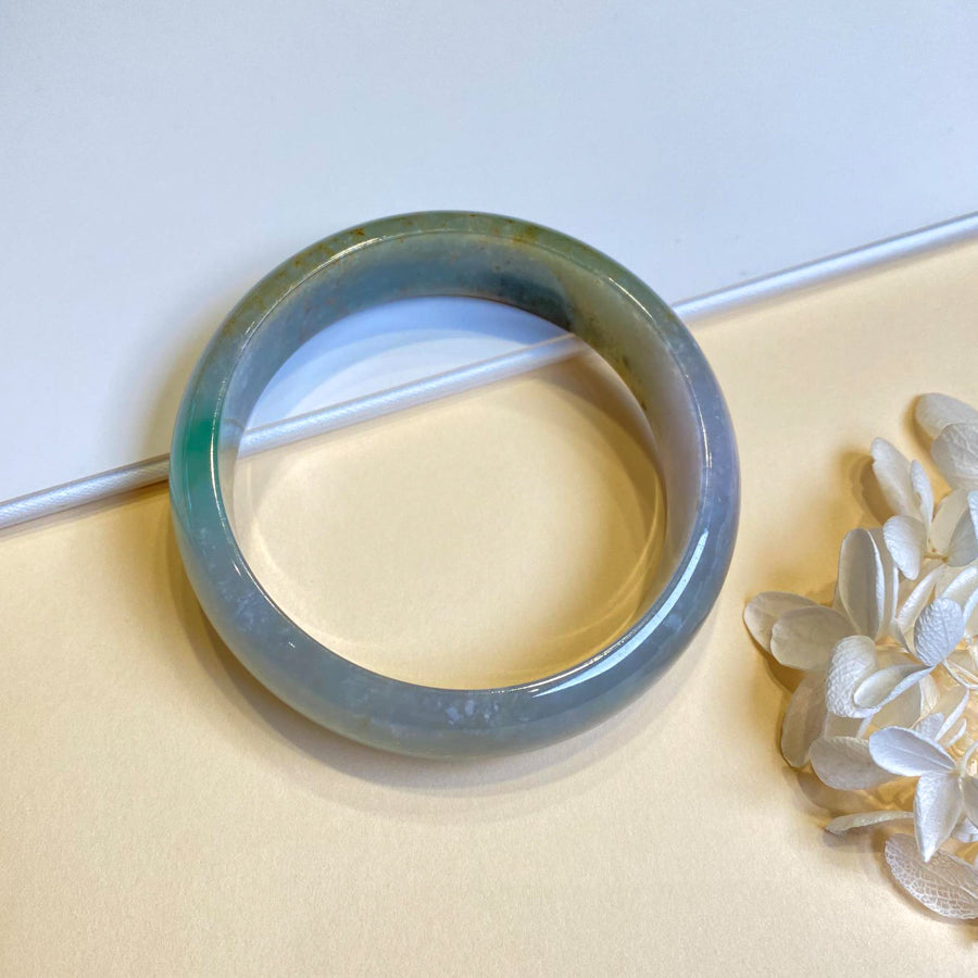 56.1 / 57.3 / 57.8mm Natural Jadeite Real Jade Bangle - Type-A Jade