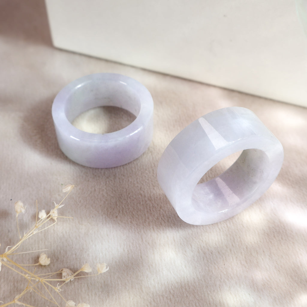 US7 - US8.75 Gransky Handmade Genuine Purple Jadeite Type A Purple Jade Ring