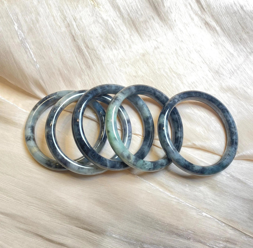 Natural Jadeite Real Jade Green Bangle Bracelet 60mm