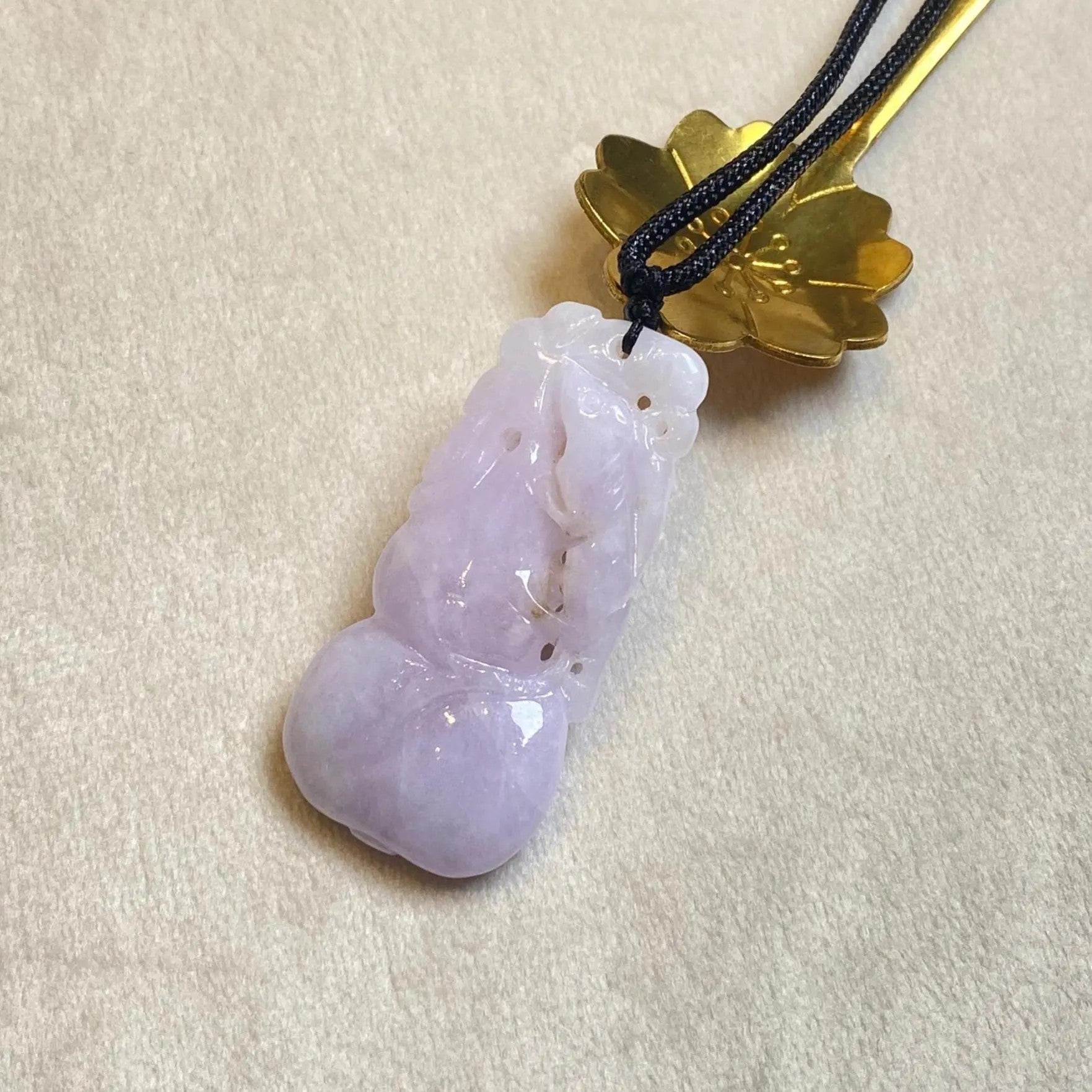 45mm Purple Jade Hulu Pendant – Natural Type-A Jadeite