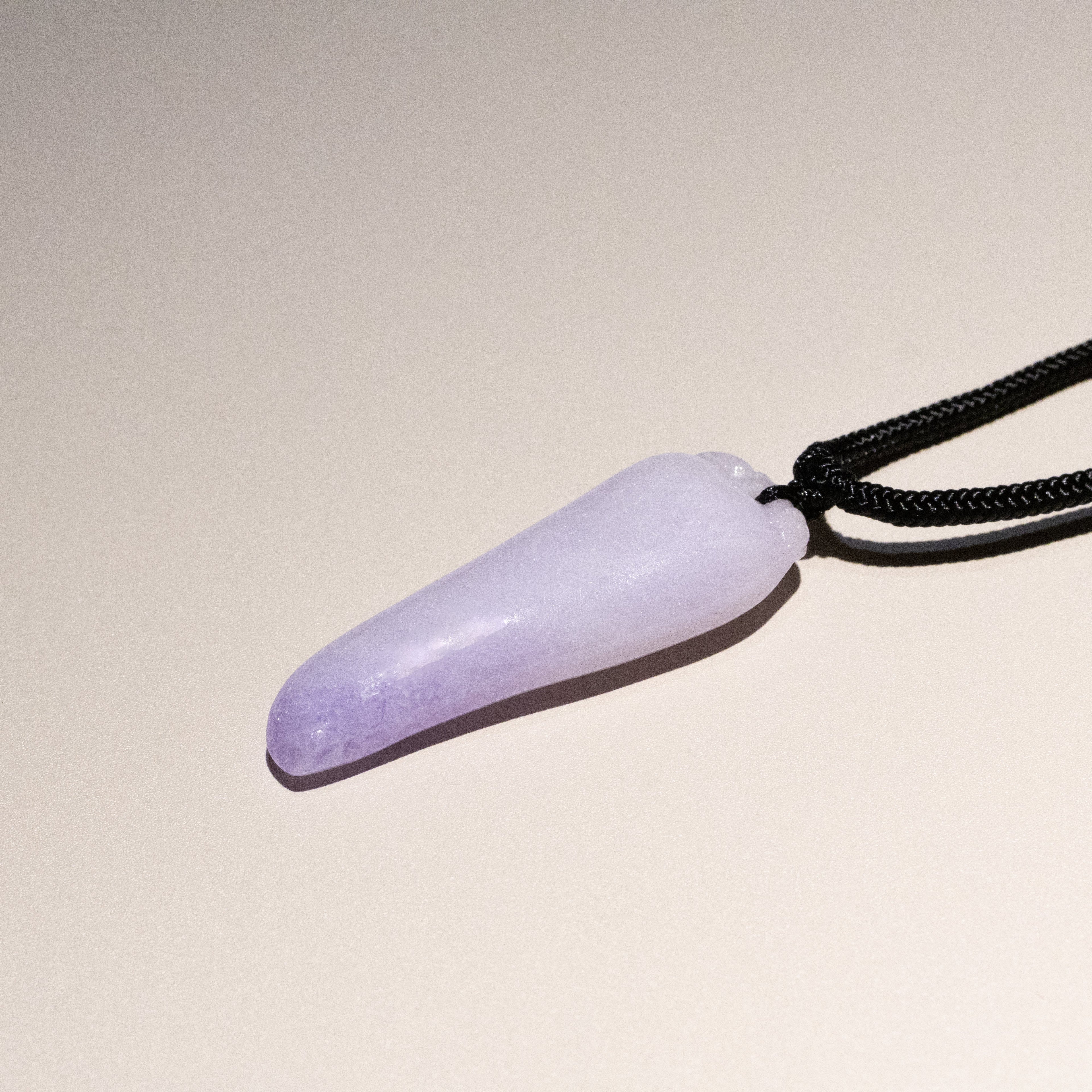 Intense Purple Jade Pepper Pendant with Diamond | Natural Burmese Jadeite Necklace Symbolizing Energy, Passion & Prosperity