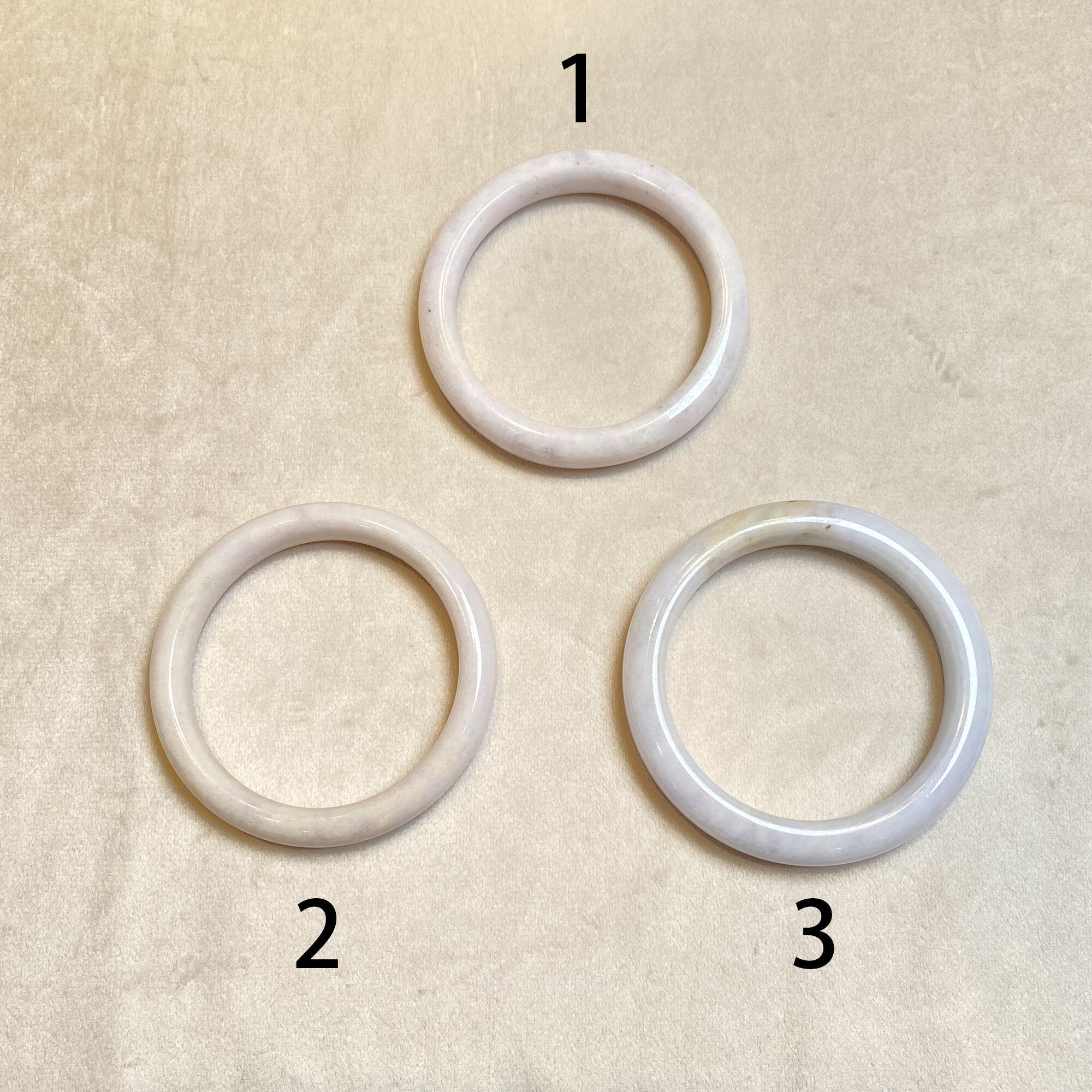 56.5-58.0mm Natural Jadeite Real Jade Round Bangle Bracelet