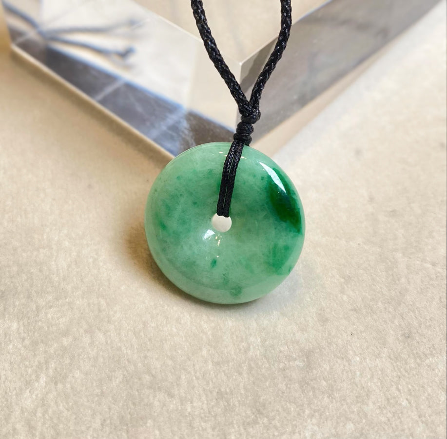 Gransky Jewellery Apple Green Type-A Jadeite Round Disc Pendant - 24.2mm