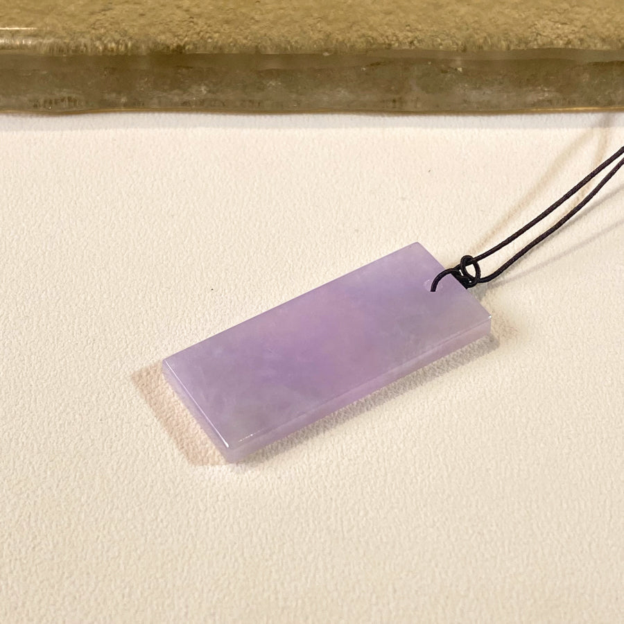 Gransky Dainty Purple Jade Rectangular Pendant