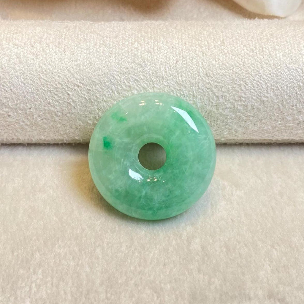 Bright Apple Green Burmese Jade Donut Pendant - 5 Unique Variants