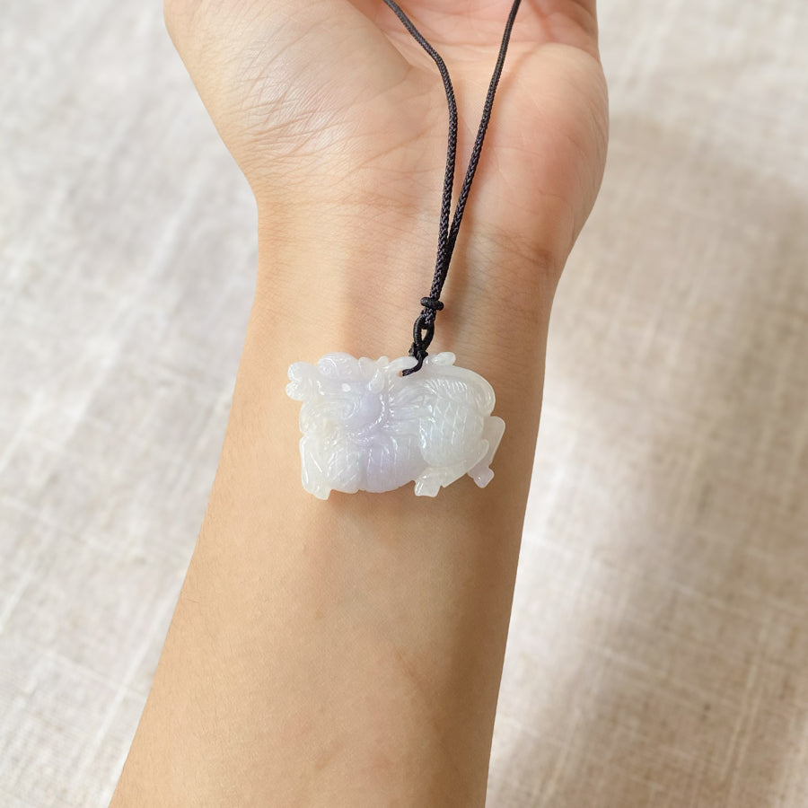High Quality Type A Jade Hand Carved Unicorn Jade Pendant