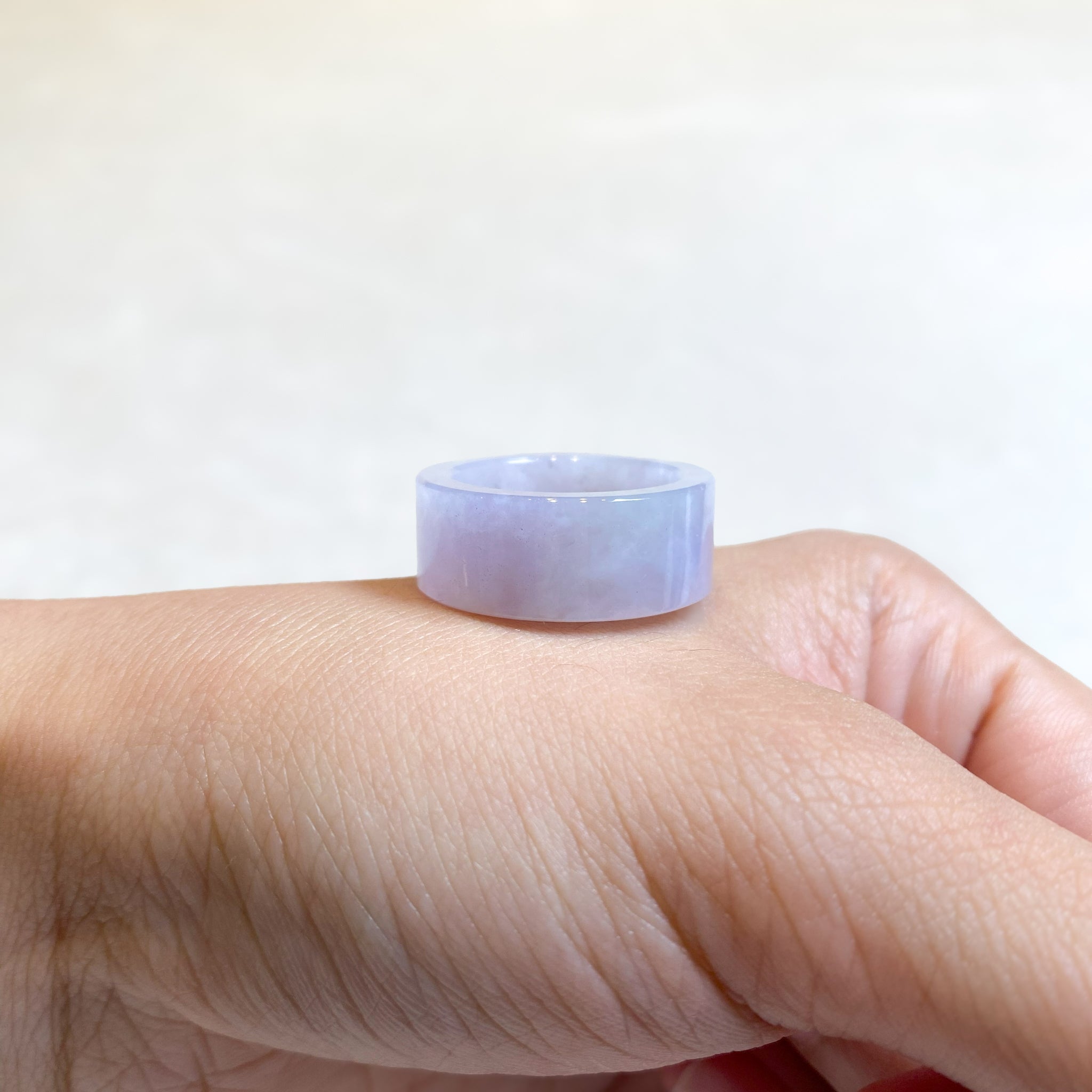 US7 - US8.75 Gransky Handmade Genuine Purple Jadeite Type A Purple Jade Ring