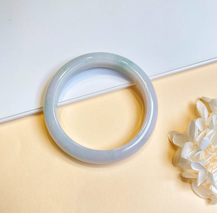 55.6mm Natural Jadeite Real Jade Bangle - Type-A Jade