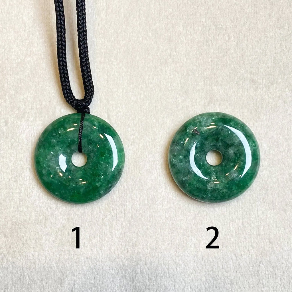 Natural Green Jadeite Round Pendant 24.3mm – Untreated Type-A Jade