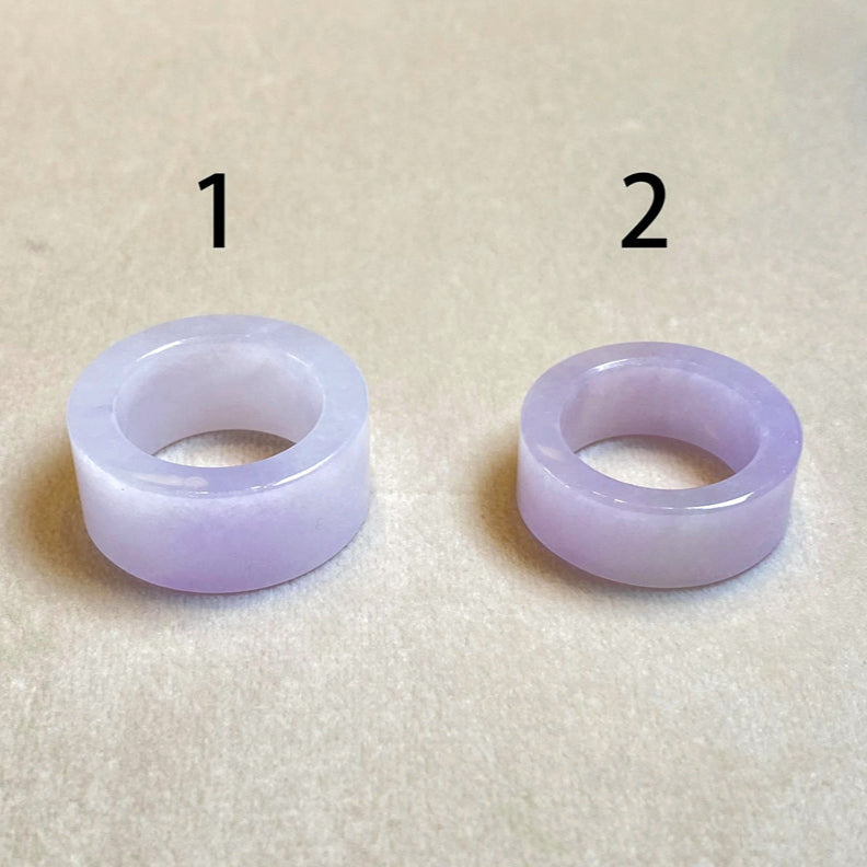 US 7-8 Gransky Handmade Genuine Purple Jadeite Type A Purple Jade Ring
