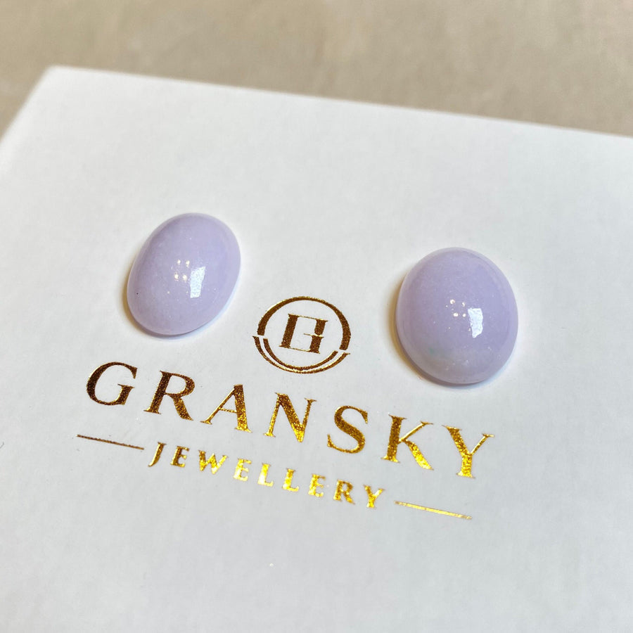 Gransky Jewellery Purple Cabochon Jadeite DIY Loose Gemstone - 13-19.9mm