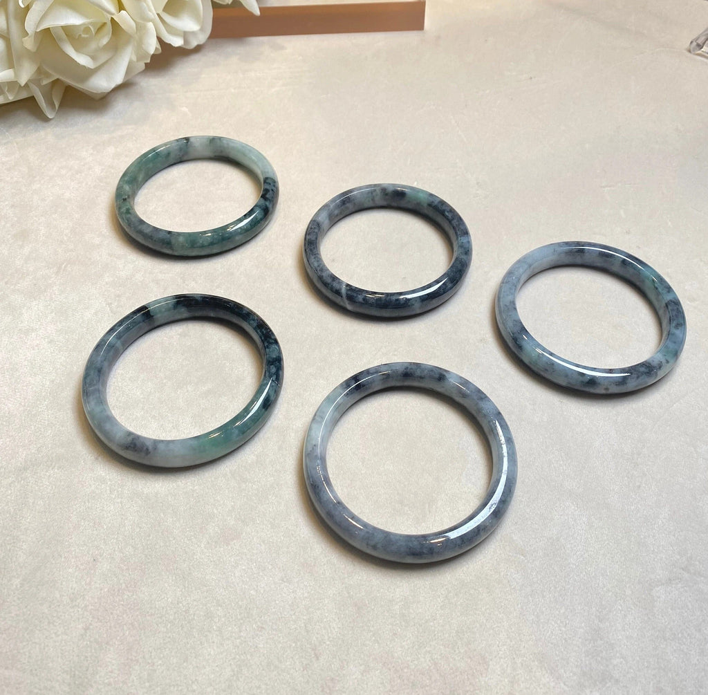 Natural Jadeite Real Jade Green Bangle Bracelet 60mm