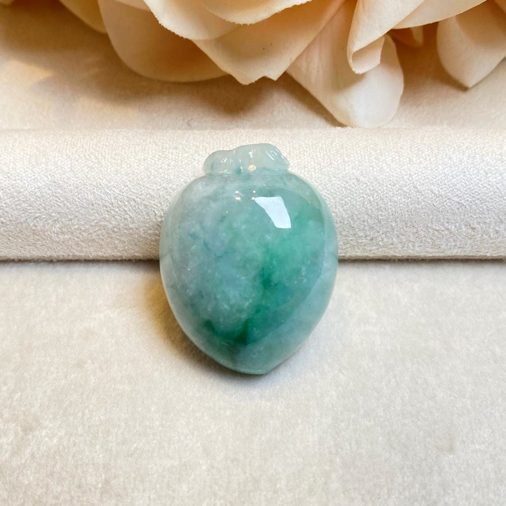 Gransky Handmade Melon Shape Green Jade Pendant