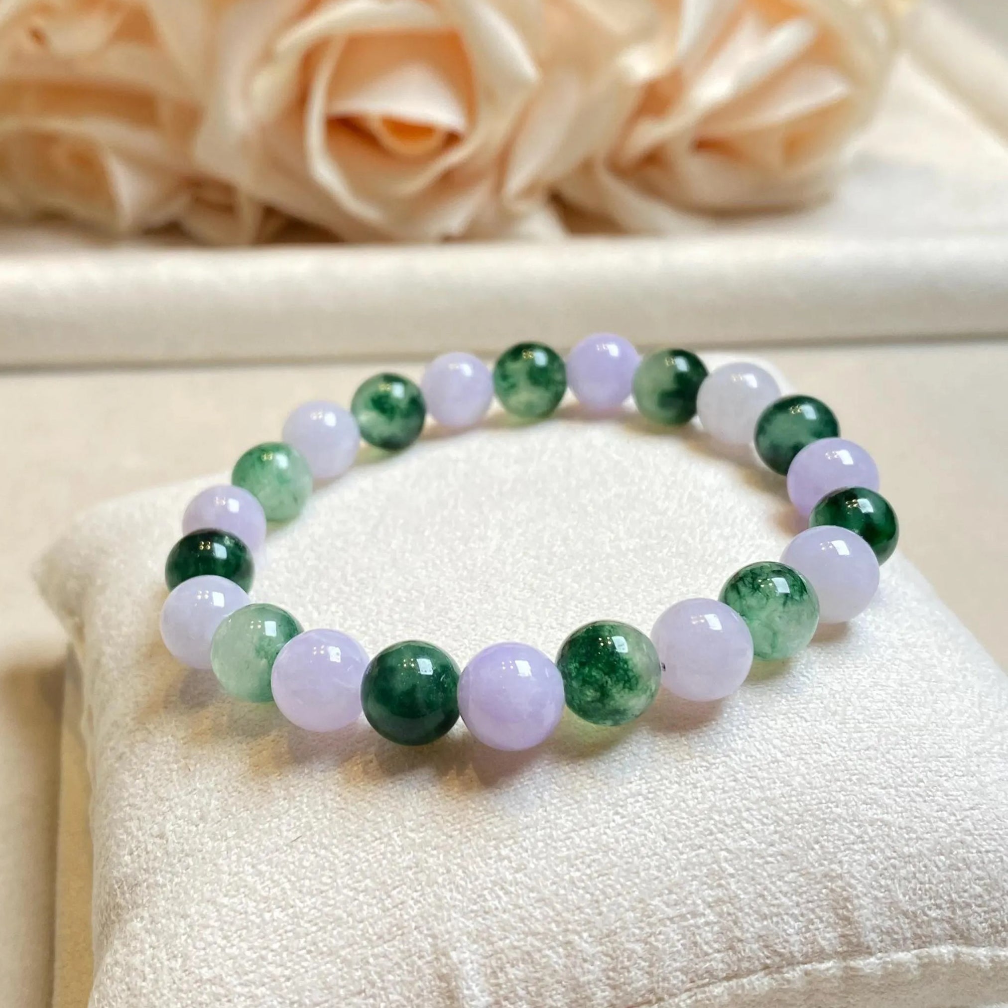 Gransky Multi-Color Type-A Burmese Jadeite Beaded Bracelet - 17cm