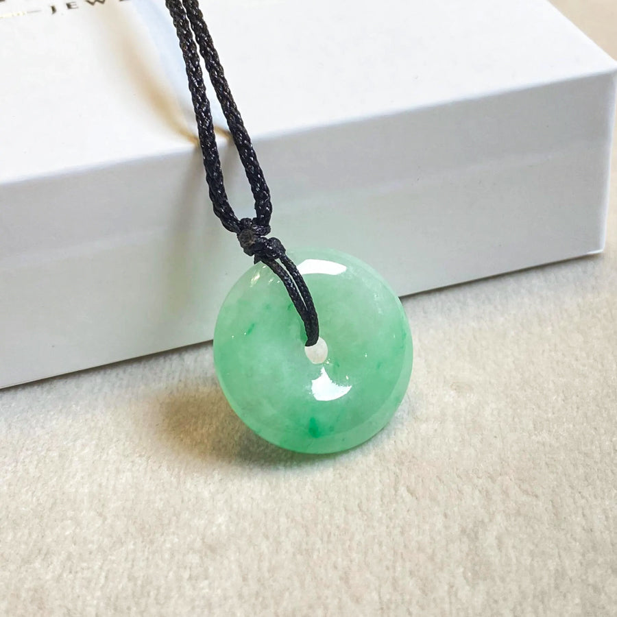 Gransky Jewellery Apple Green Type-A Jadeite Round Disc Pendant - 21.6mm