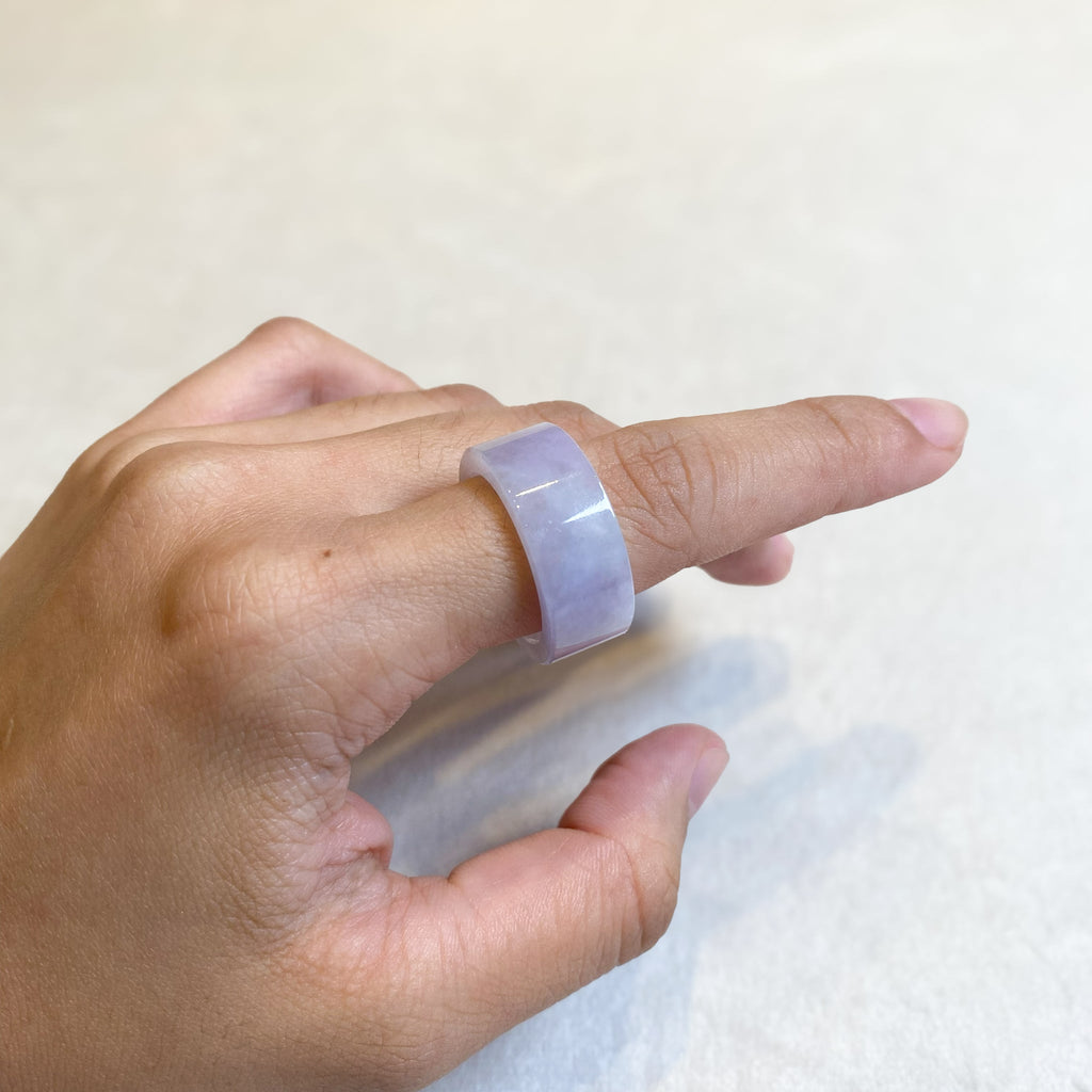 US7 - US8.75 Gransky Handmade Genuine Purple Jadeite Type A Purple Jade Ring