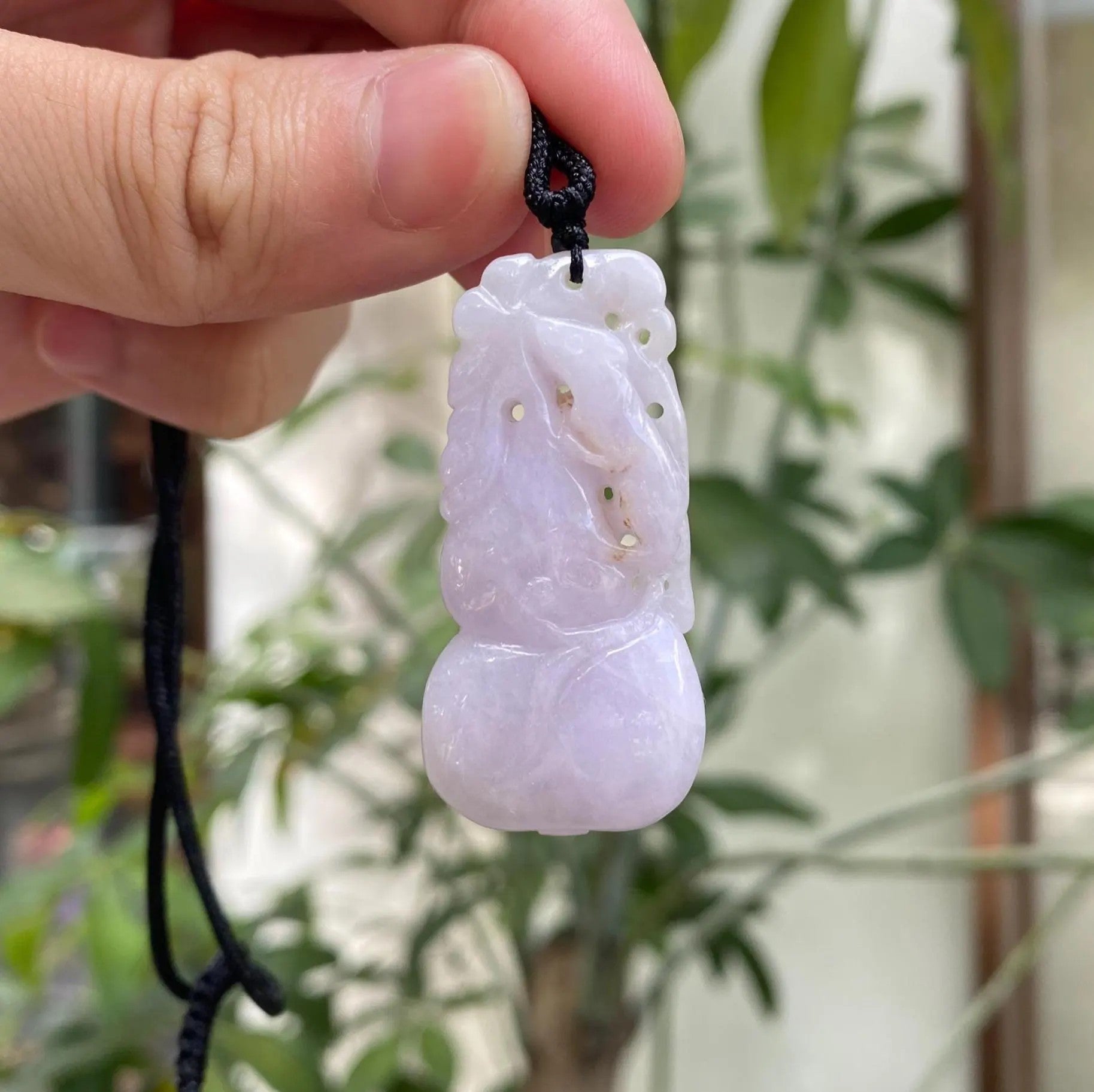 45mm Purple Jade Hulu Pendant – Natural Type-A Jadeite