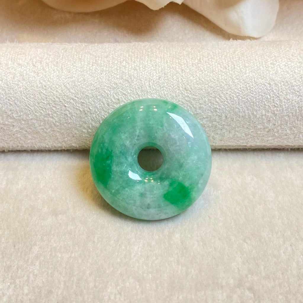 Bright Apple Green Burmese Jade Donut Pendant - 5 Unique Variants