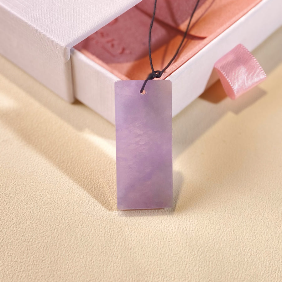 Gransky Dainty Purple Jade Rectangular Pendant