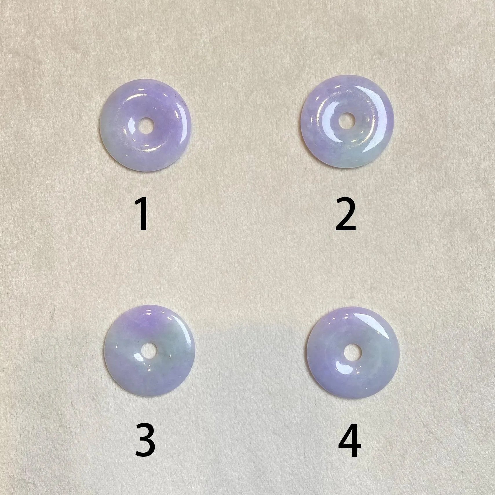 Intense Purple Jade Donut Pendant Necklace - Type-A Burmese Jadeite