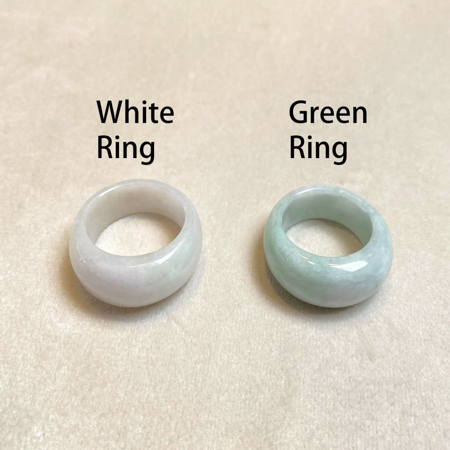 Gransky Natural Untreated Light Green Jadeite Ring – Size US 8