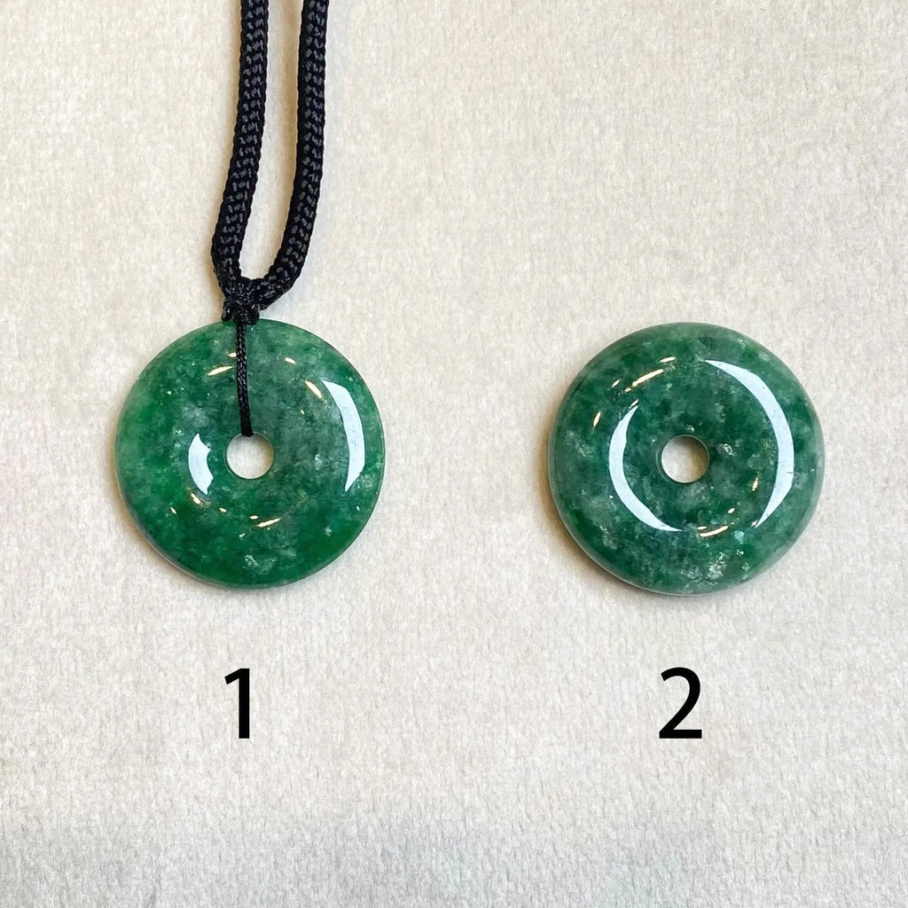 Natural Green Jadeite Round Pendant 24.3mm – Untreated Type-A Jade