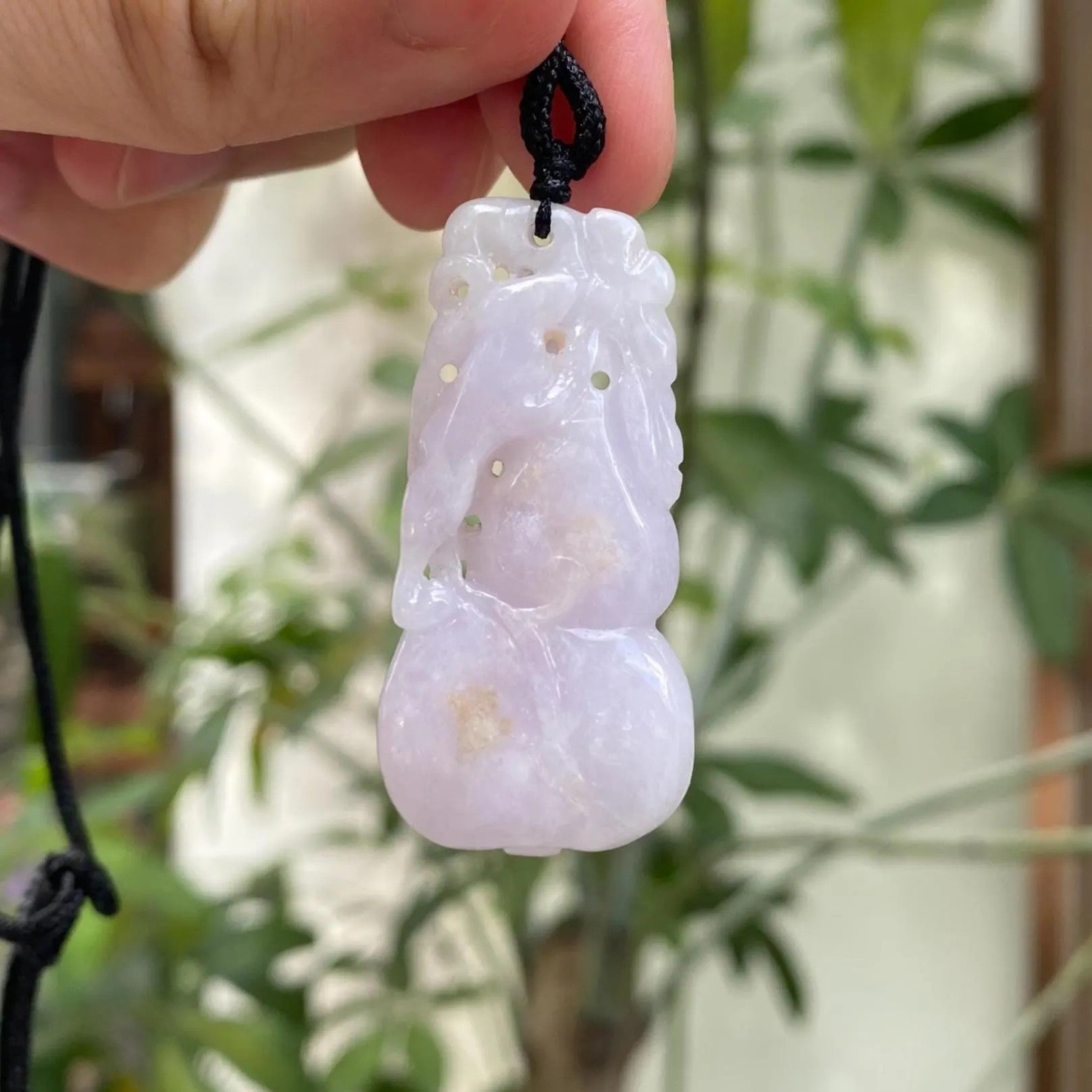45mm Purple Jade Hulu Pendant – Natural Type-A Jadeite
