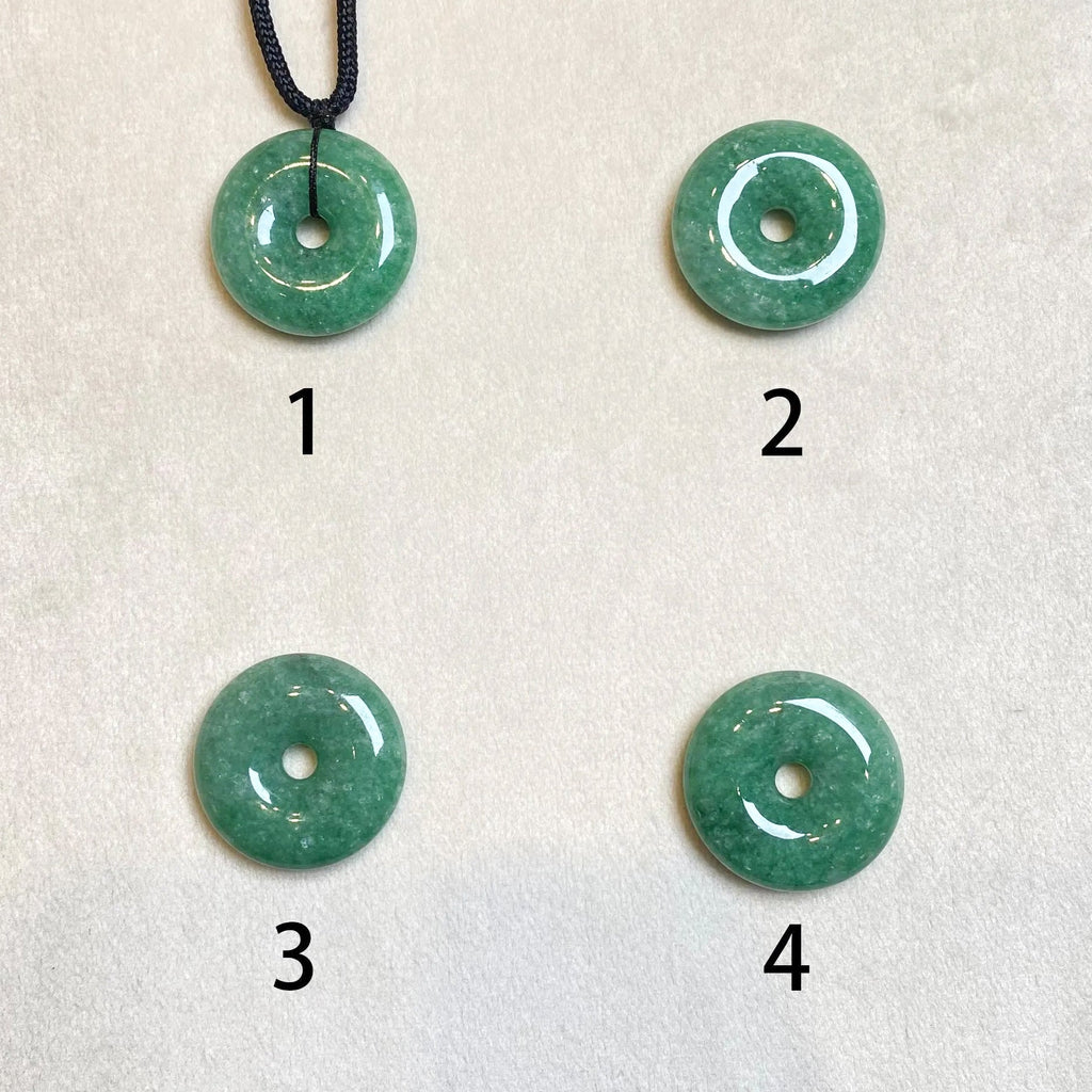 Intense Green Burmese Jade Disc Pendant