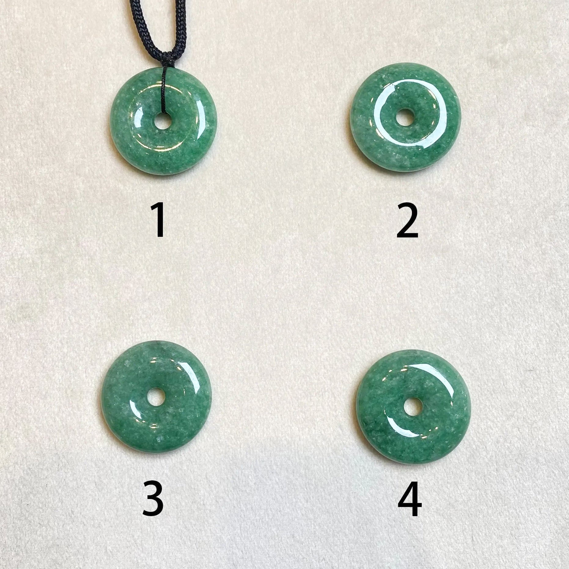 Intense Green Burmese Jade Disc Pendant