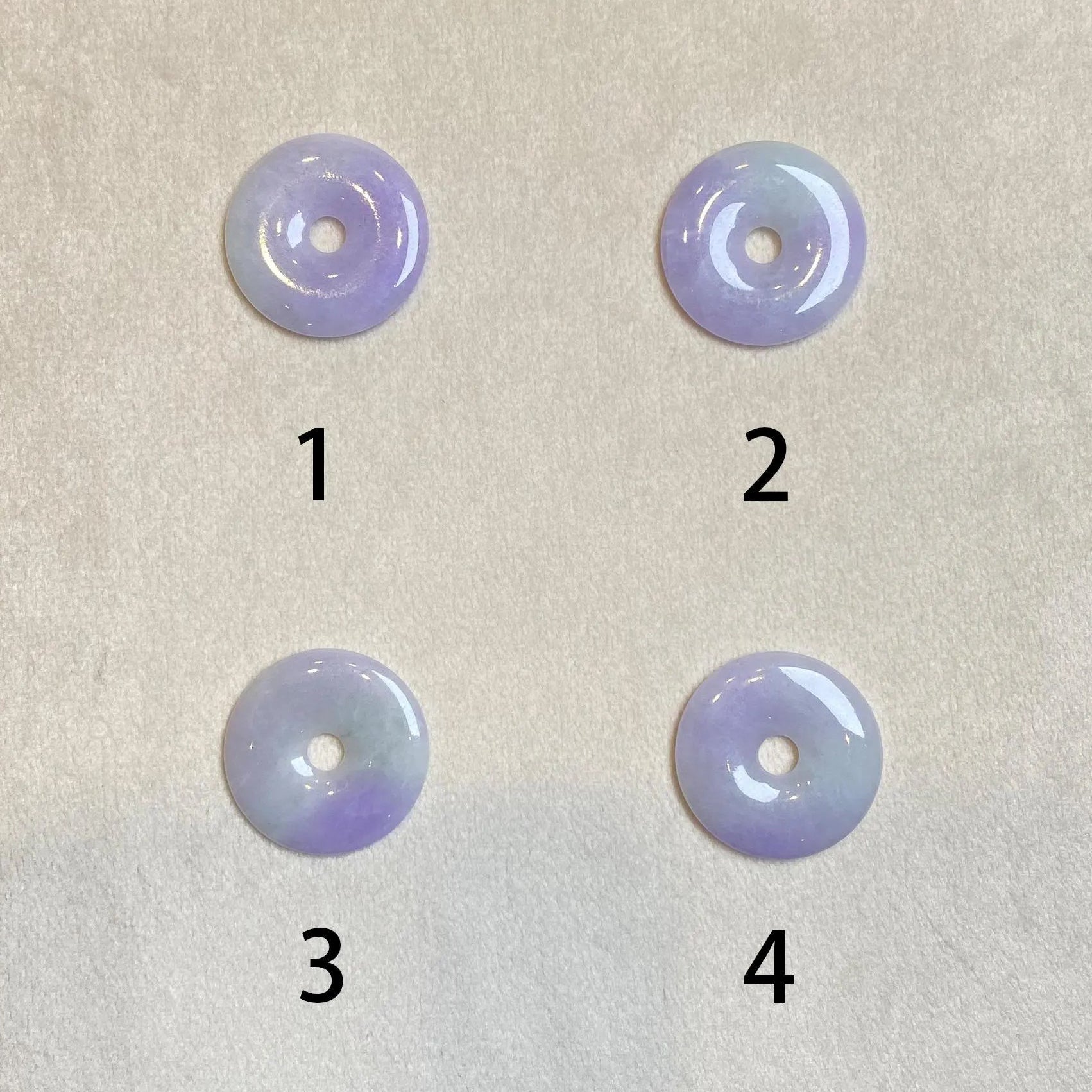 Intense Purple Jade Donut Pendant Necklace - Type-A Burmese Jadeite