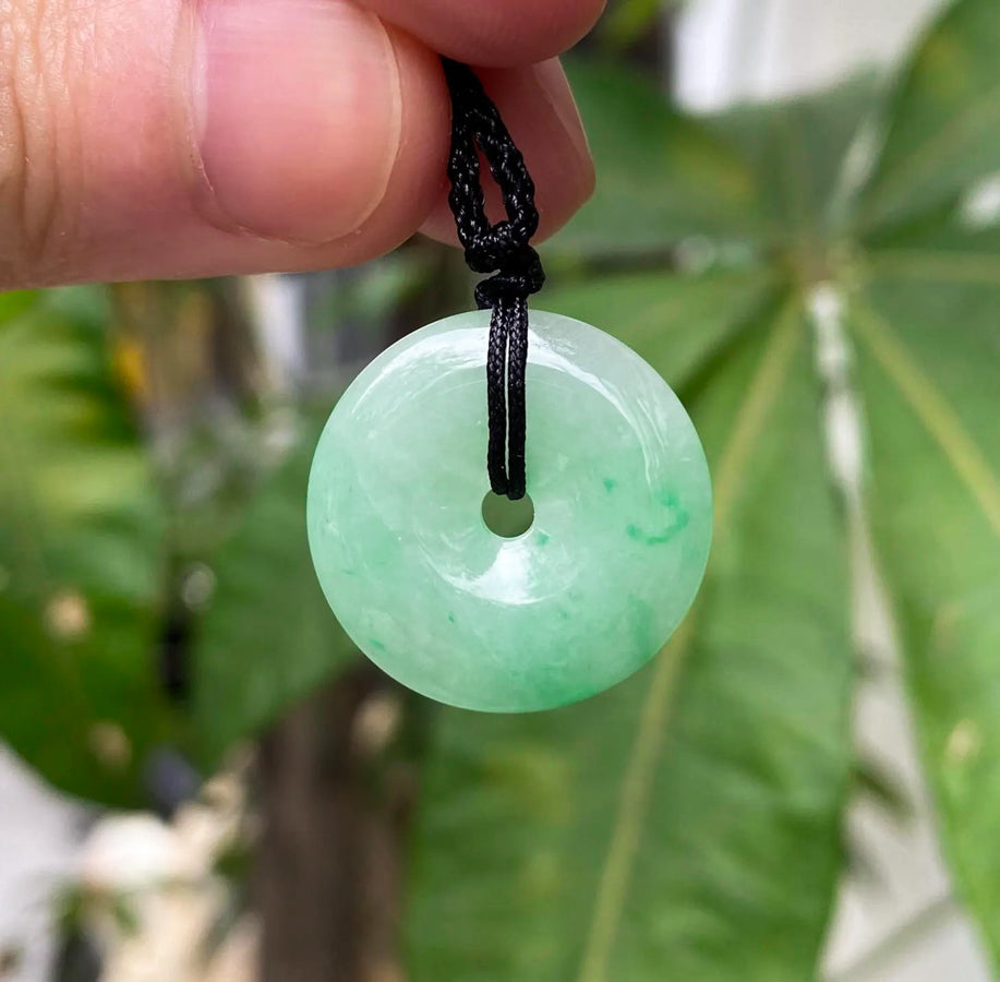 Gransky Jewellery Apple Green Type-A Jadeite Round Disc Pendant - 21.6mm