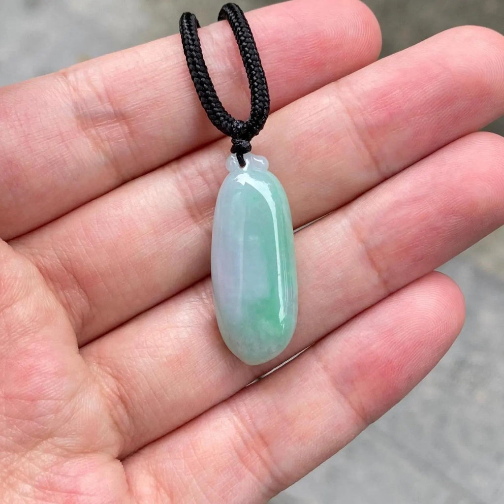 Gransky Handmade Melon Shape Green Jade Pendant