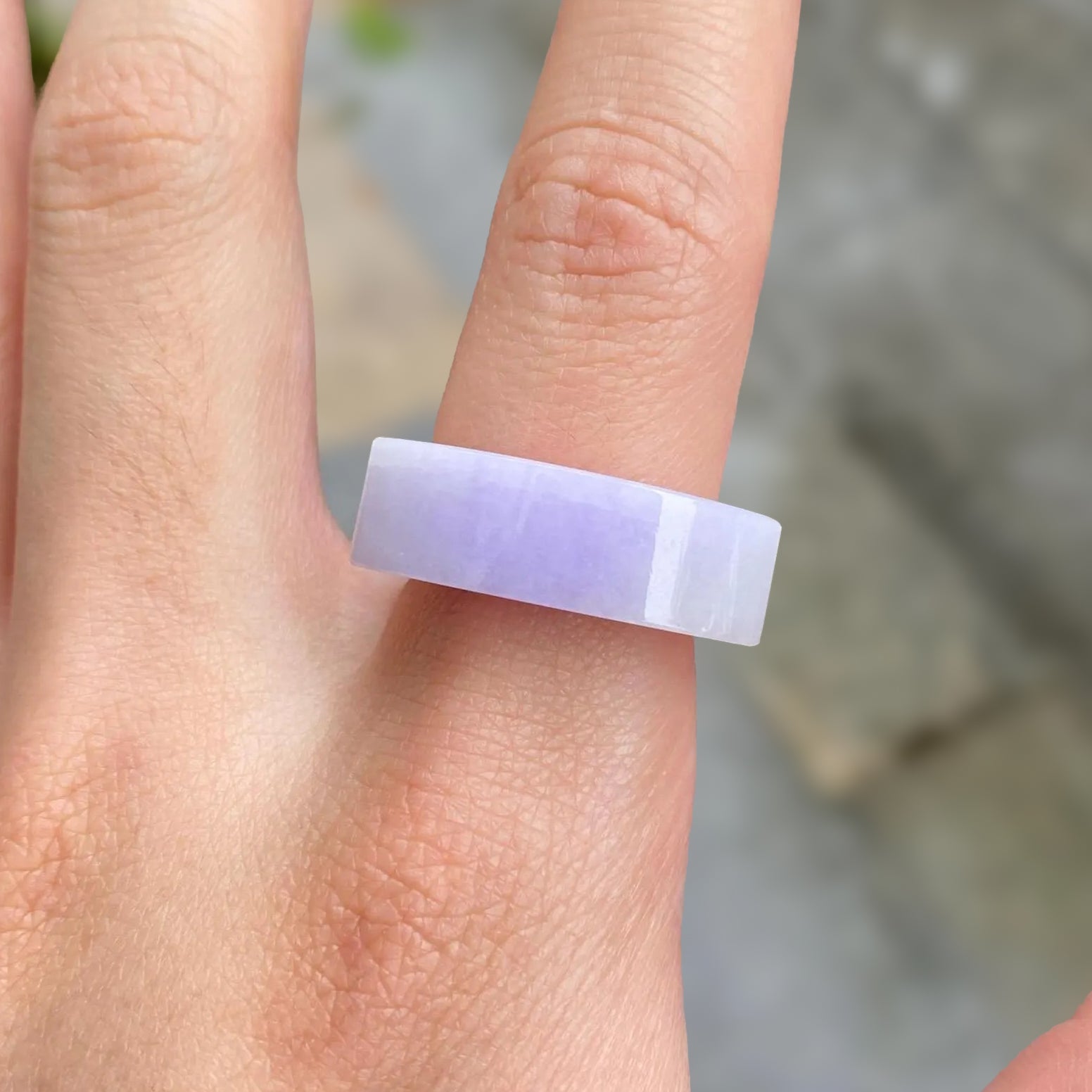 US 9.25 Bright Purple Jade Saddle Ring – Smooth Color Transition, Handcrafted Luxury