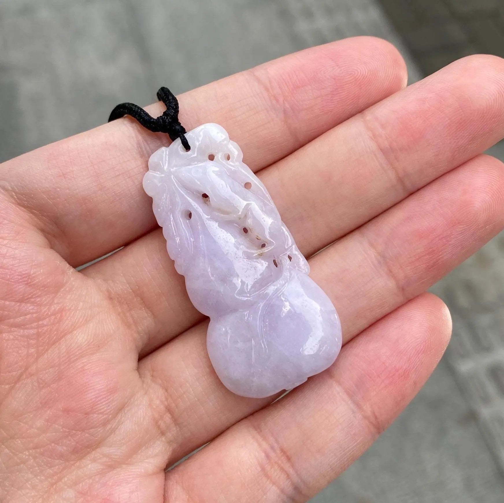 45mm Purple Jade Hulu Pendant – Natural Type-A Jadeite