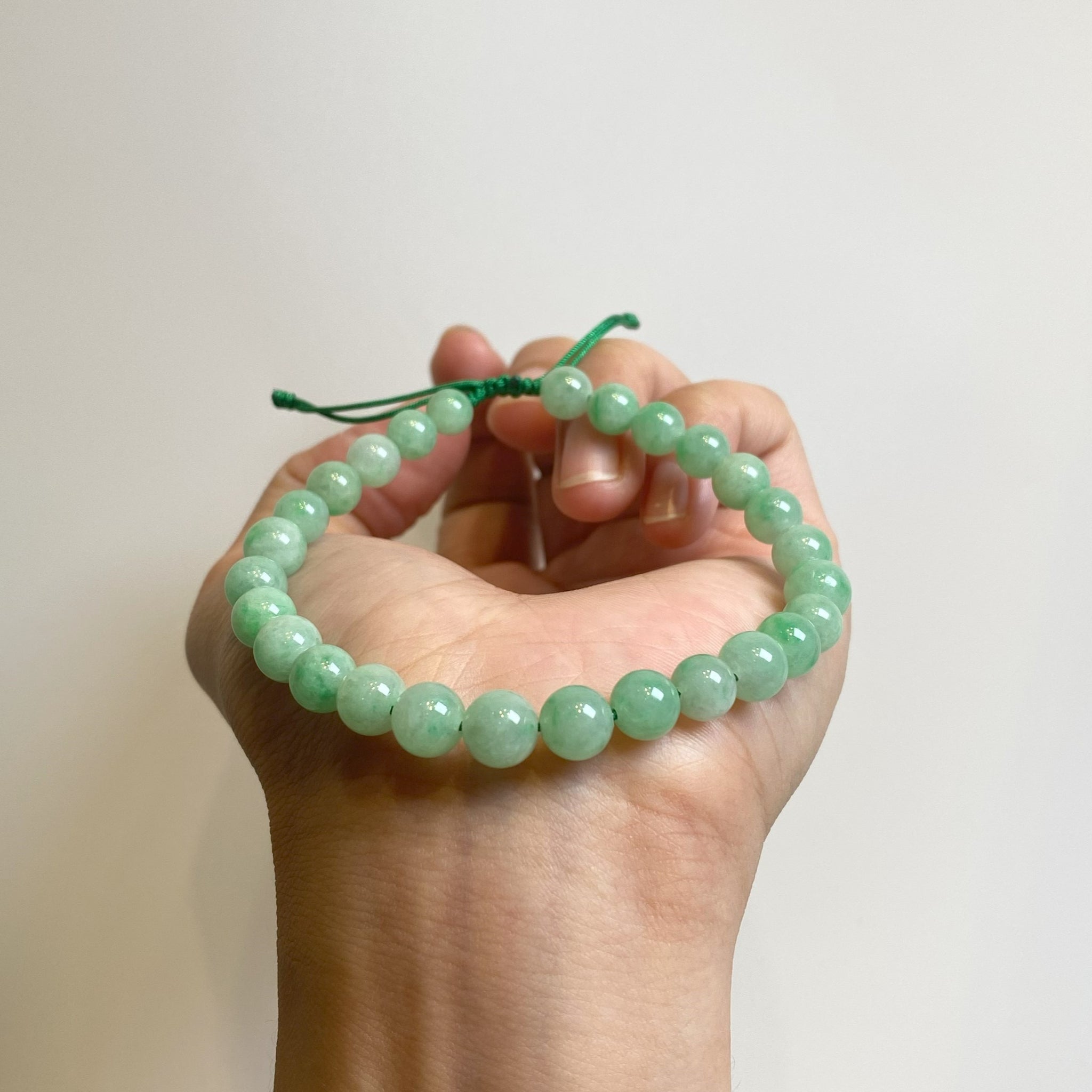 Bright Green Bead Bracelet, Energy Lucky Bracelet, Natural Type A Burmese Jade, Bracelet for Men/Women, Jade Healing Jewelry, Real Jadeite