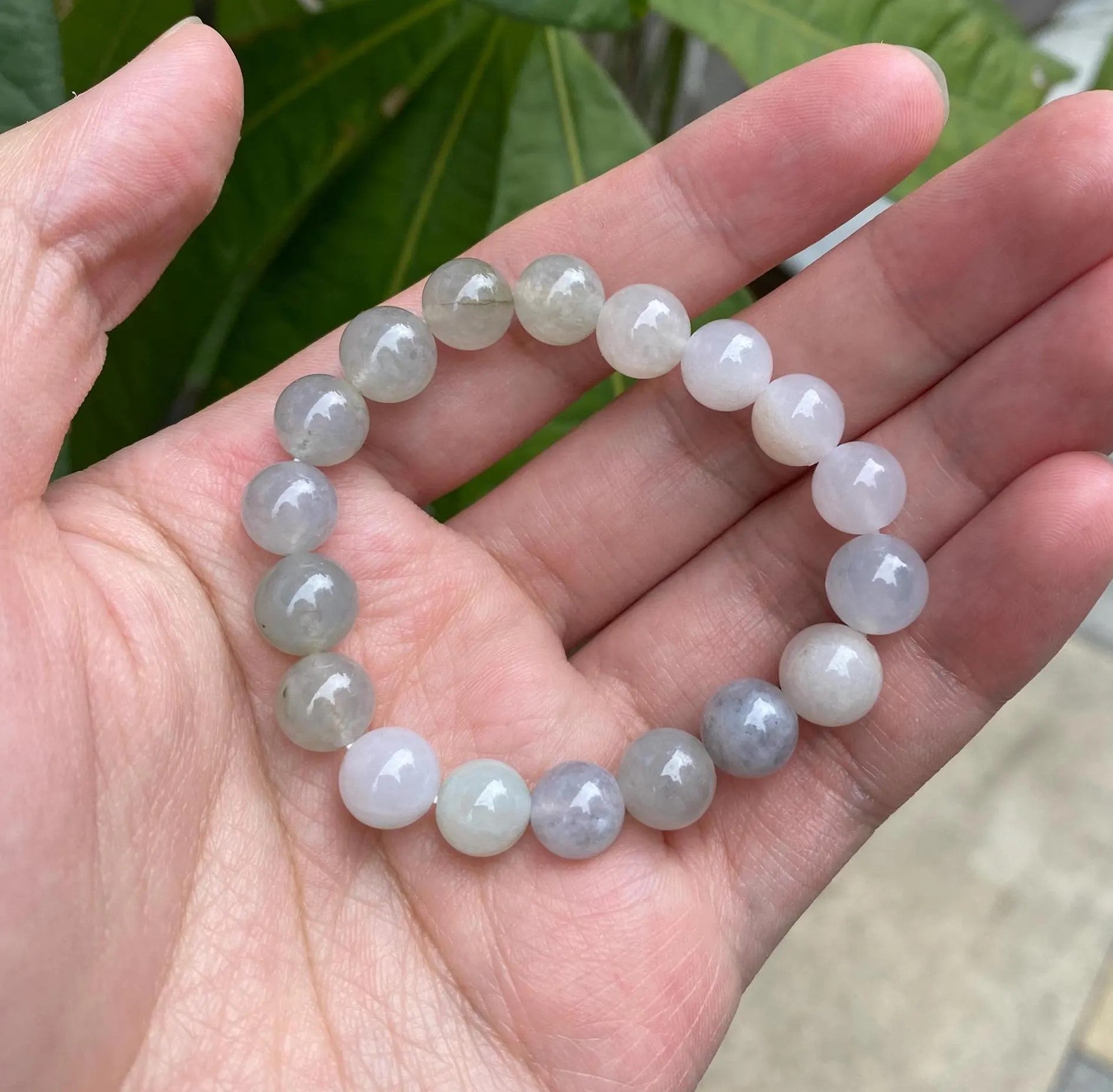 Multi-Color Natural Untreated Type-A Burmese Jadeite Beaded Bracelet