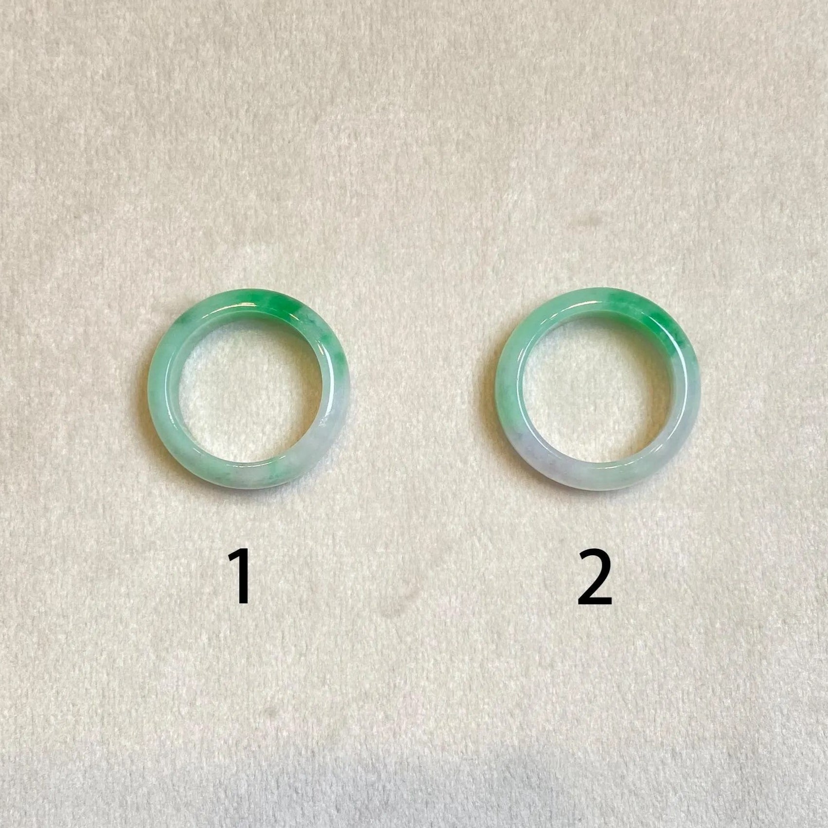 Gransky Untreated Smooth Green Band Jade Ring